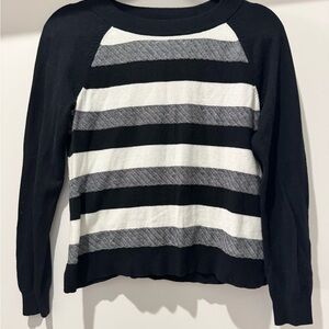 Merona Black and White Striped Sweater